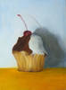Black and White Cupcake <br>2010, oil on canvas, 8” x 10”