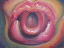 Tongue<br>2004, Oil on canvas, 9” x 12”